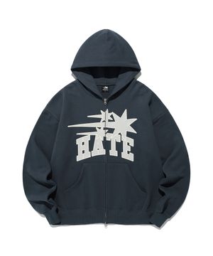 3STARS HATE HOODIE ZIP UP_NAVY(NG2EFUM481A)