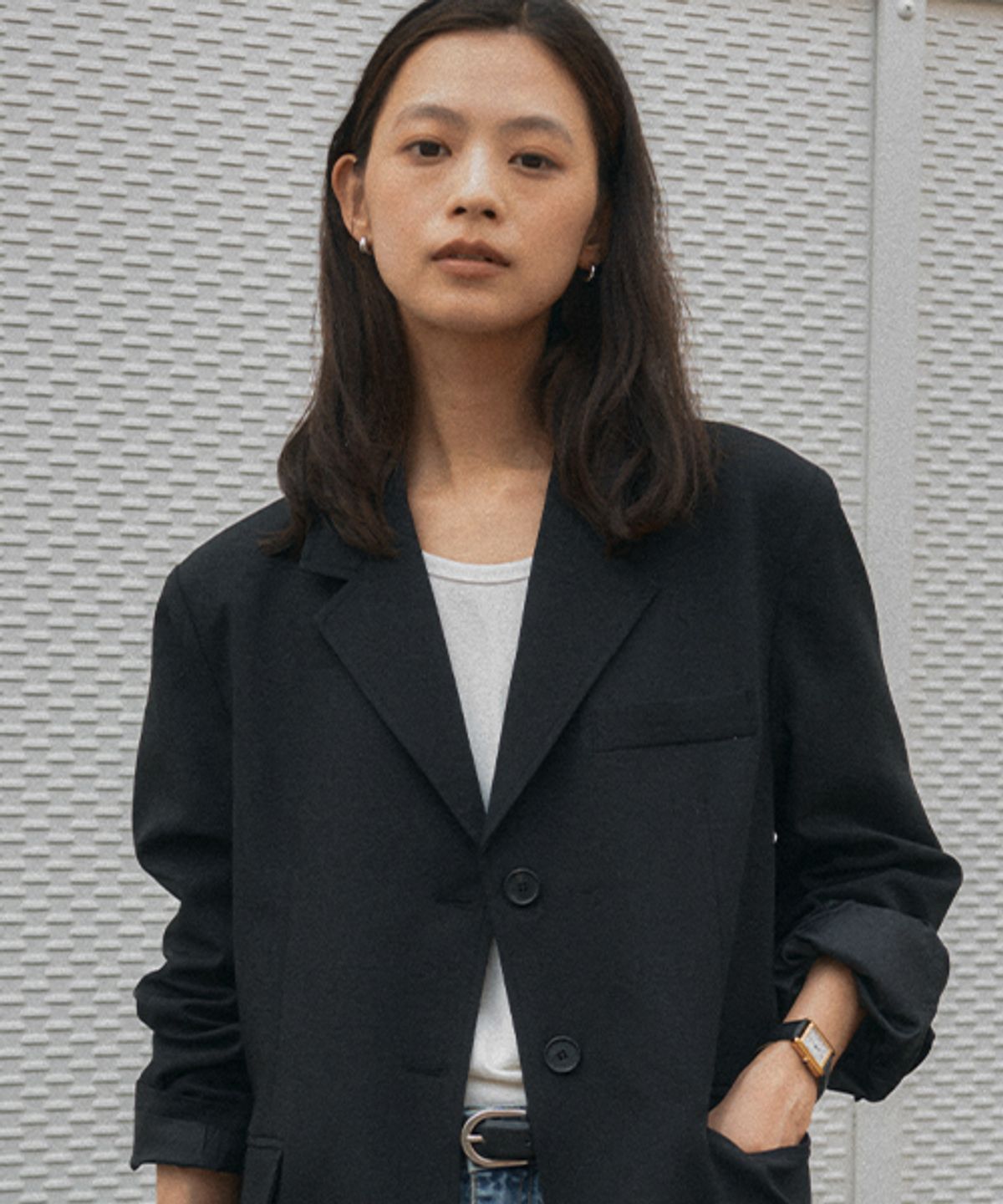 틸아이다이(TILL I DIE) Essential 3-button blazer_Black