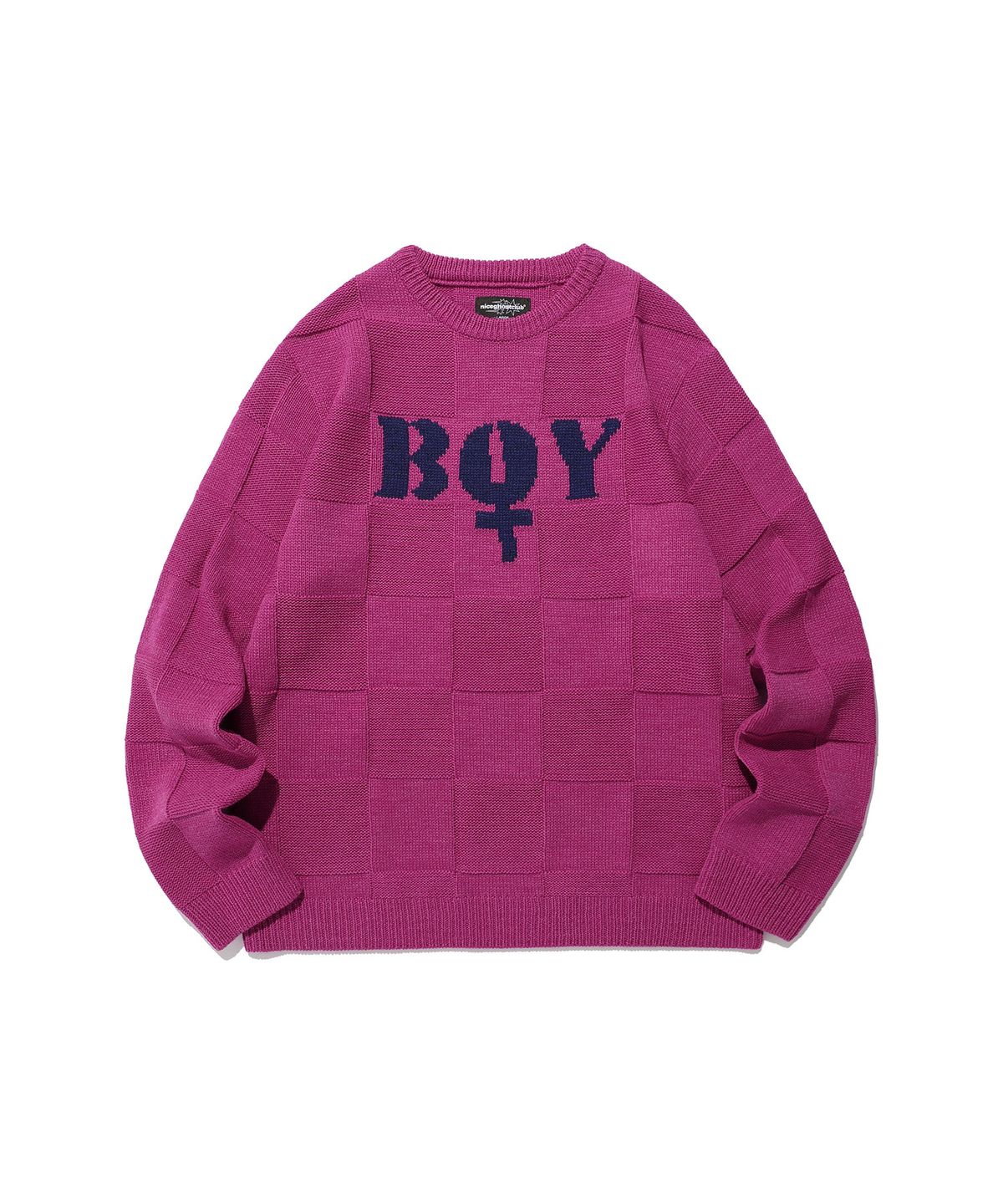 나이스고스트클럽(NICEGHOSTCLUB) BOY L/S KNIT TEE_PINK(NG2EFUK607A)