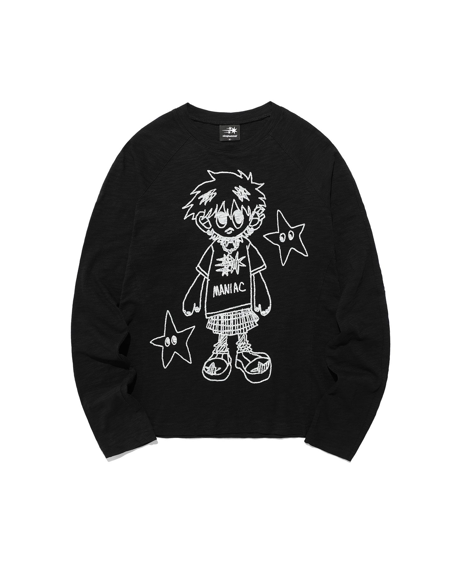 Tシャツ・カットソー [NICEGHOSTCLUB]LITTLE GHOST SLIM L/S TEE_BLACK(NG2EFUT553A MUSINSA | NICE GHOST CLUB LITTLE GHOST SLIM L/S TEE_BLACK