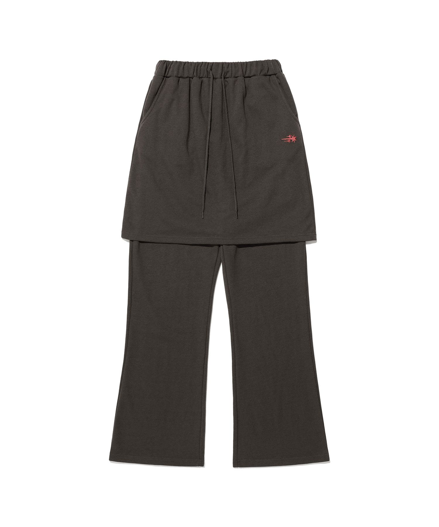 ボトムスその他 [NICEGHOSTCLUB]LOGO SWEAT LAYERED PANTS_CHARCOAL(NG2DFUPA9 LOGO SWEAT LAYERED PANTS[GREY] - niceghostclub