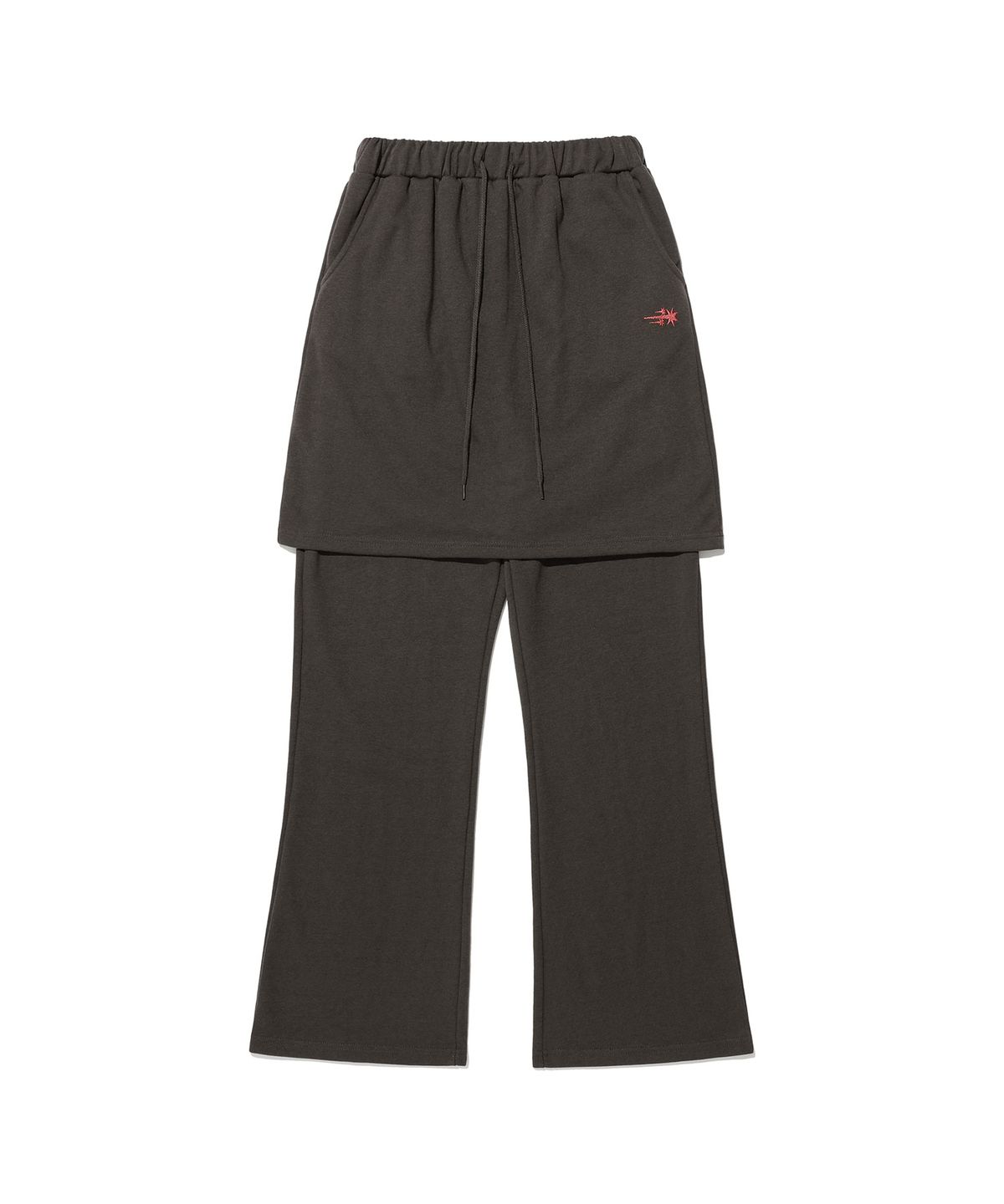 나이스고스트클럽(NICEGHOSTCLUB) LOGO SWEAT LAYERED PANTS_CHARCOAL(NG2DFUPA91A)