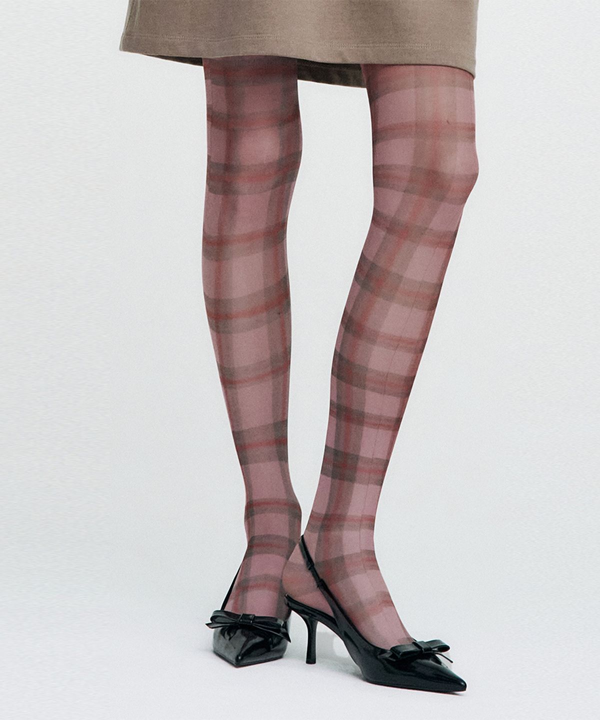 킴지수(KIMZISU) Plaid Check Stocking _ PINK