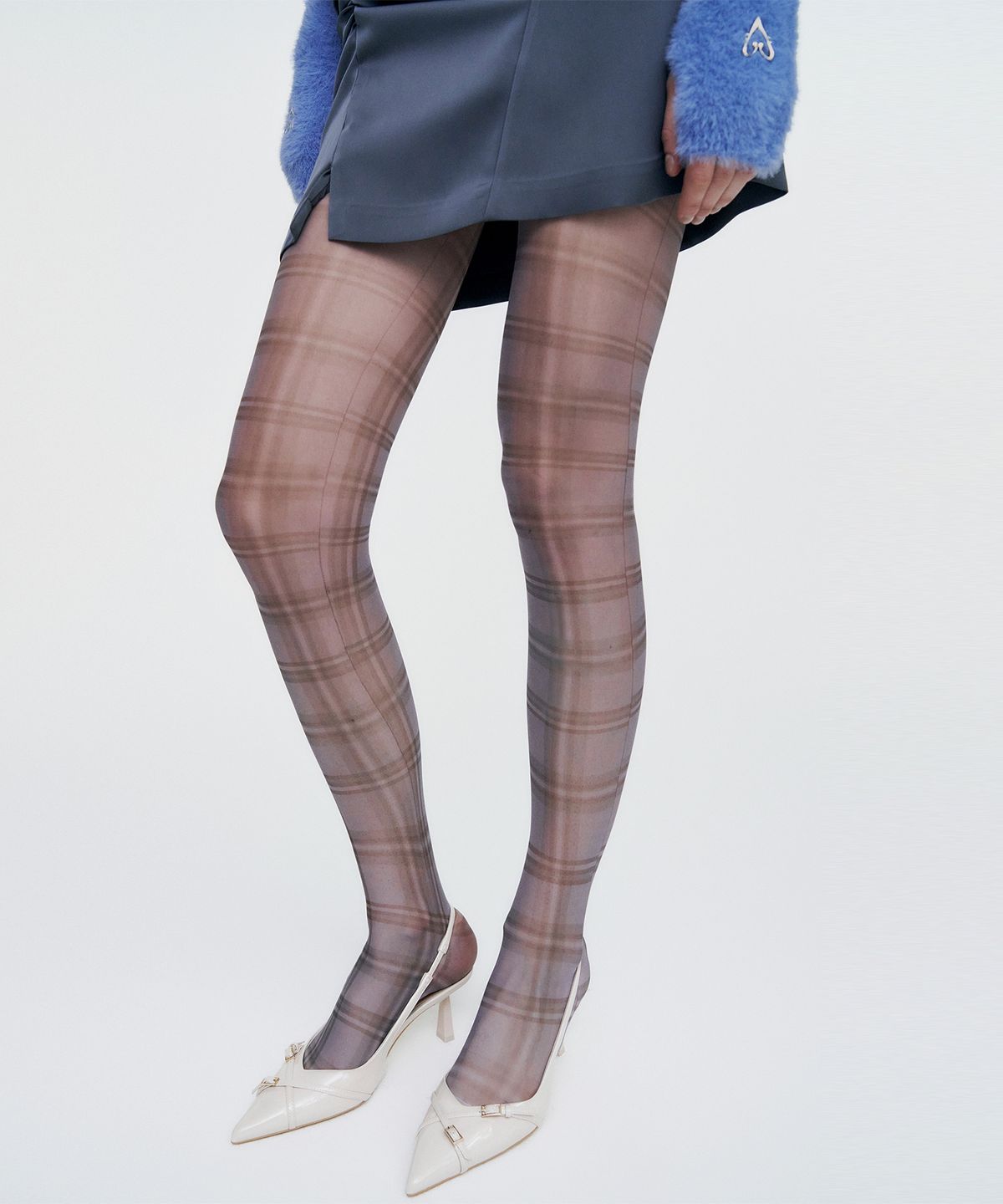 킴지수(KIMZISU) Plaid Check Stocking _ GREY