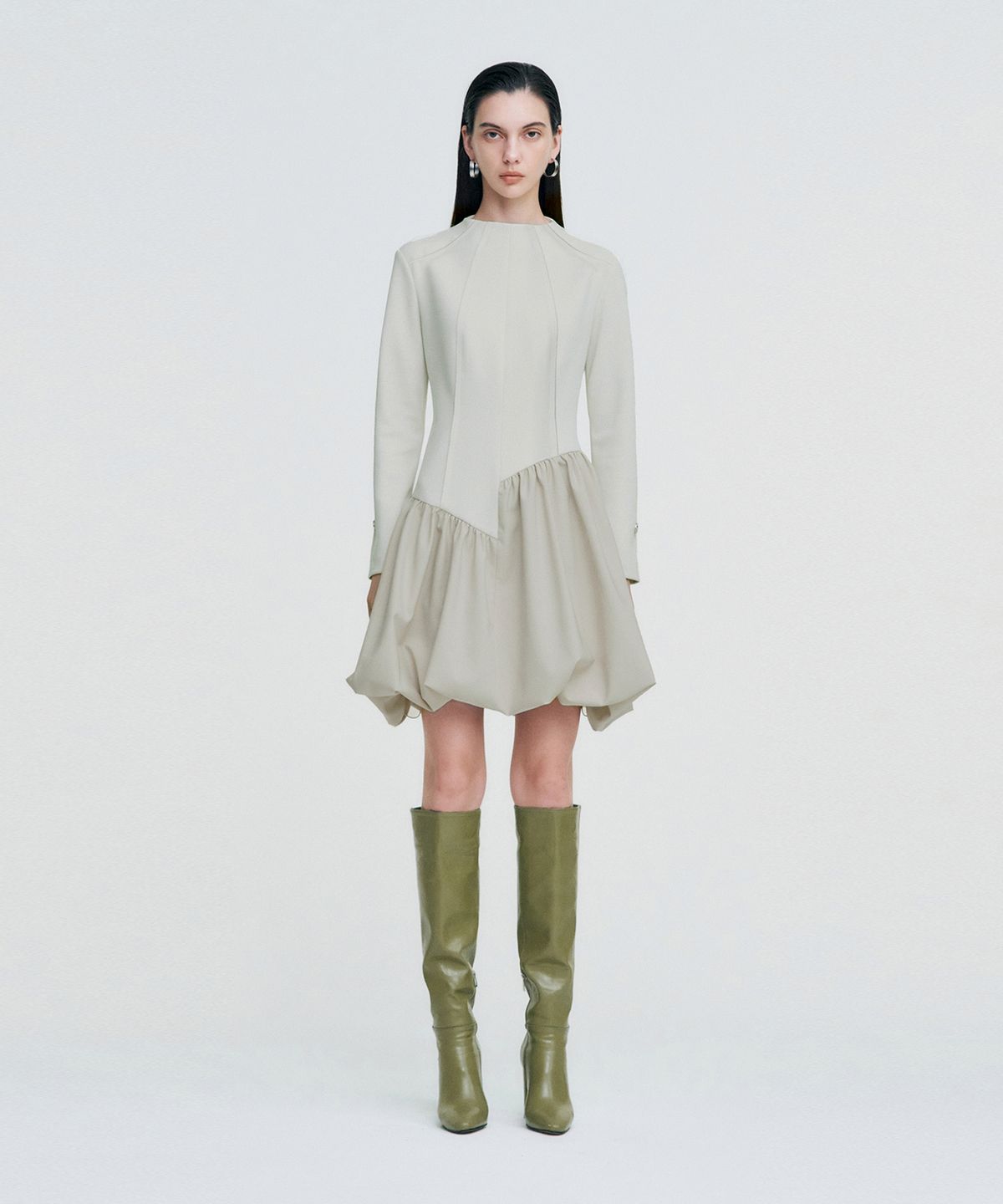 킴지수(KIMZISU) Raw Edge Balloon Dress _ IVORY