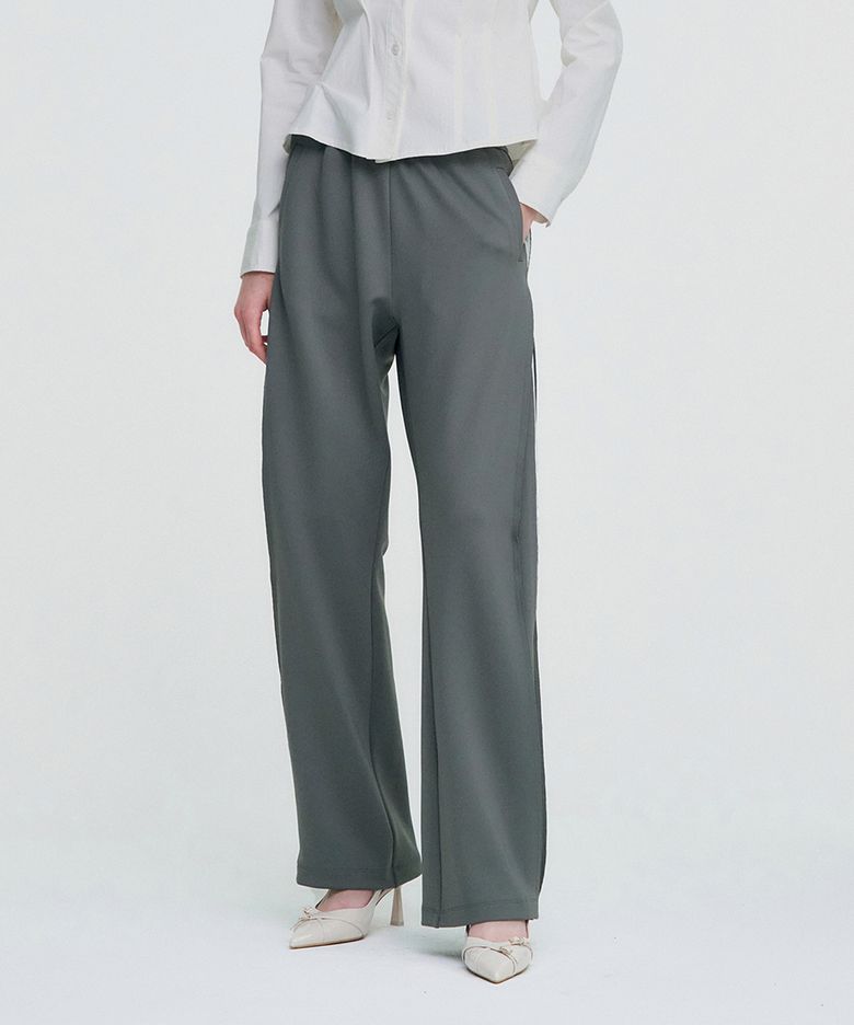 Logo Tape Track Pants _ GREY