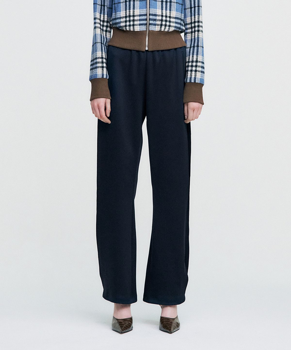 킴지수(KIMZISU) Logo Tape Track Pants _ NAVY