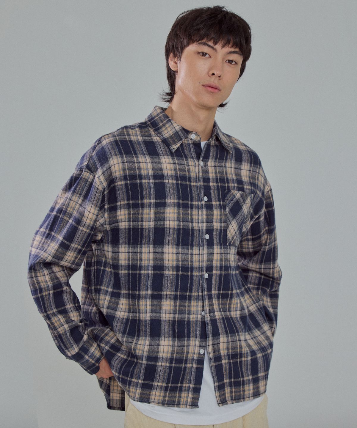 언아웃핏(AOTT) 심볼 포켓 체크셔츠 3 COLOR