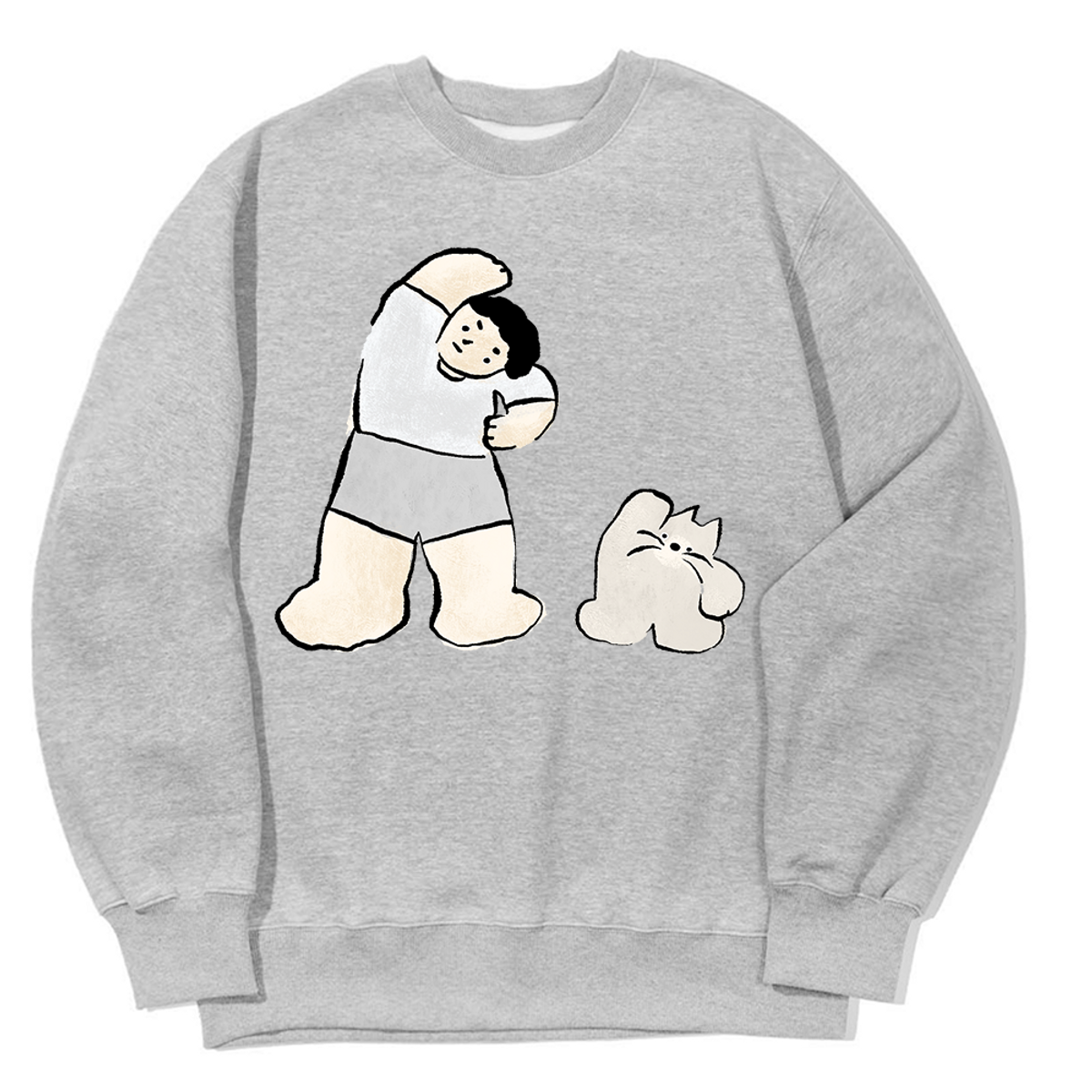 어썸어스(AWESOMEUS) CAT GYMNASTICS SWEAT SHIRTS_3 COLOR