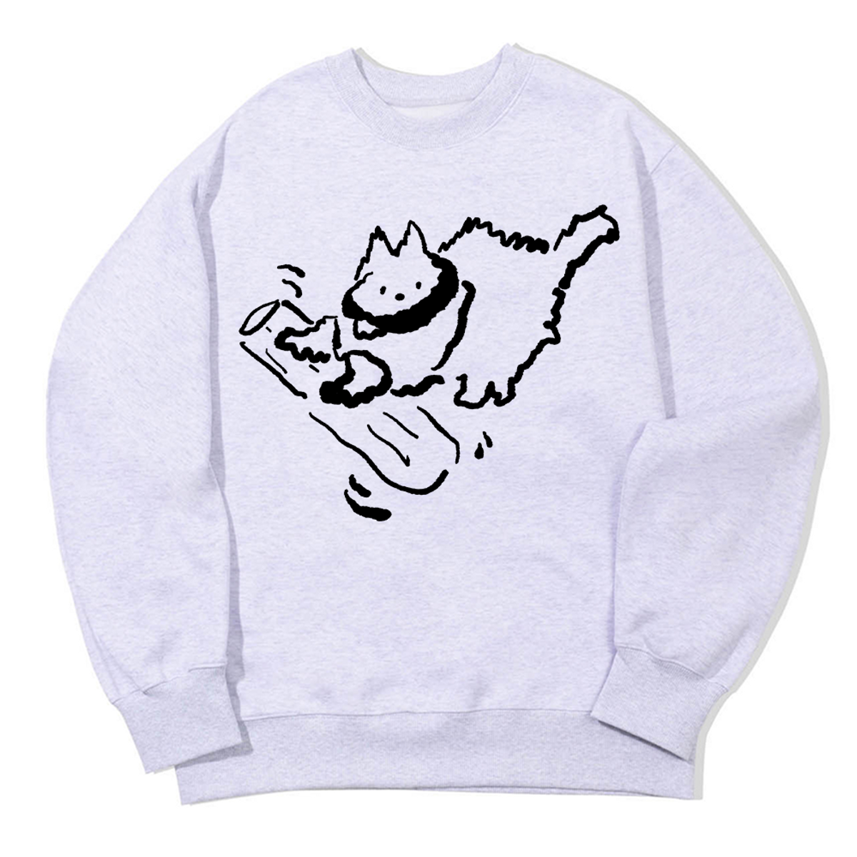 어썸어스(AWESOMEUS) FOAM ROLLER CAT SWEAT SHIRTS_3 COLOR