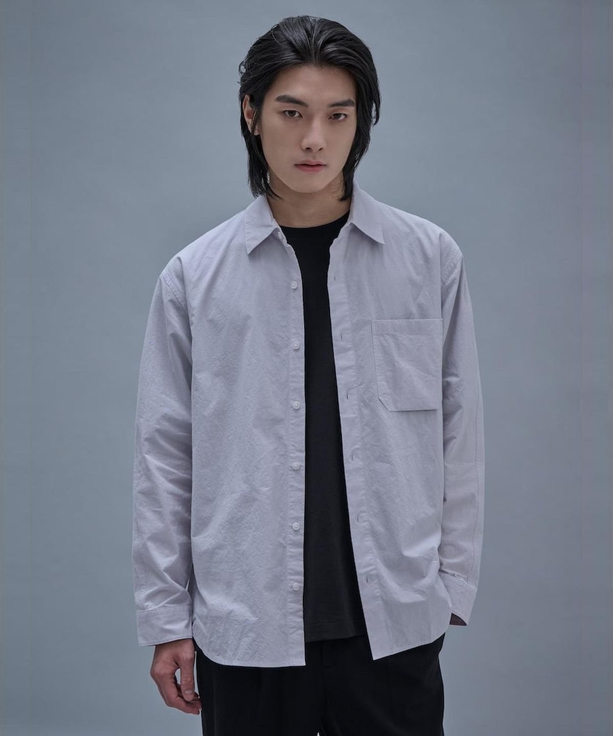 시프트지(SHIFT.G) Solid Cloud Shirts  Light Grey
