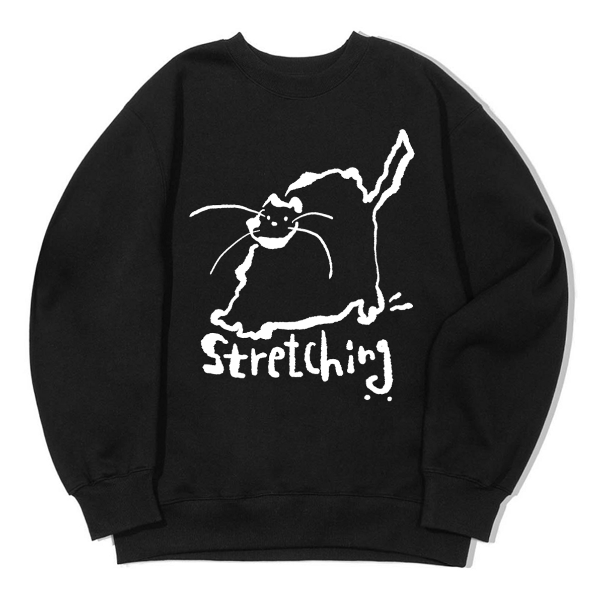 어썸어스(AWESOMEUS) STRETCHING BIG LINE CAT SWEAT SHIRTS_3 COLOR