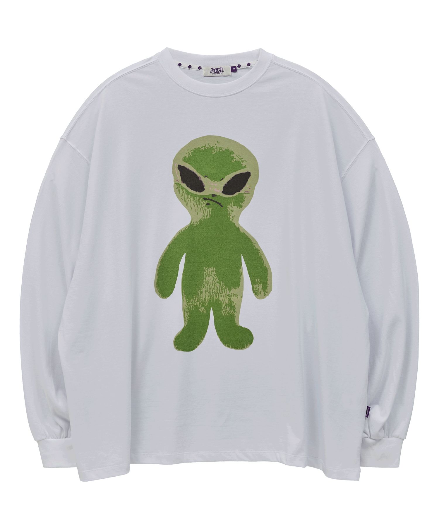 ★【HOODHOOD】★Alien Graphic Overfit Long Sleeve Tshir.t★ MUSINSA | HOODHOOD Alien Graphic Overfit Long Sleeve T-Shirt