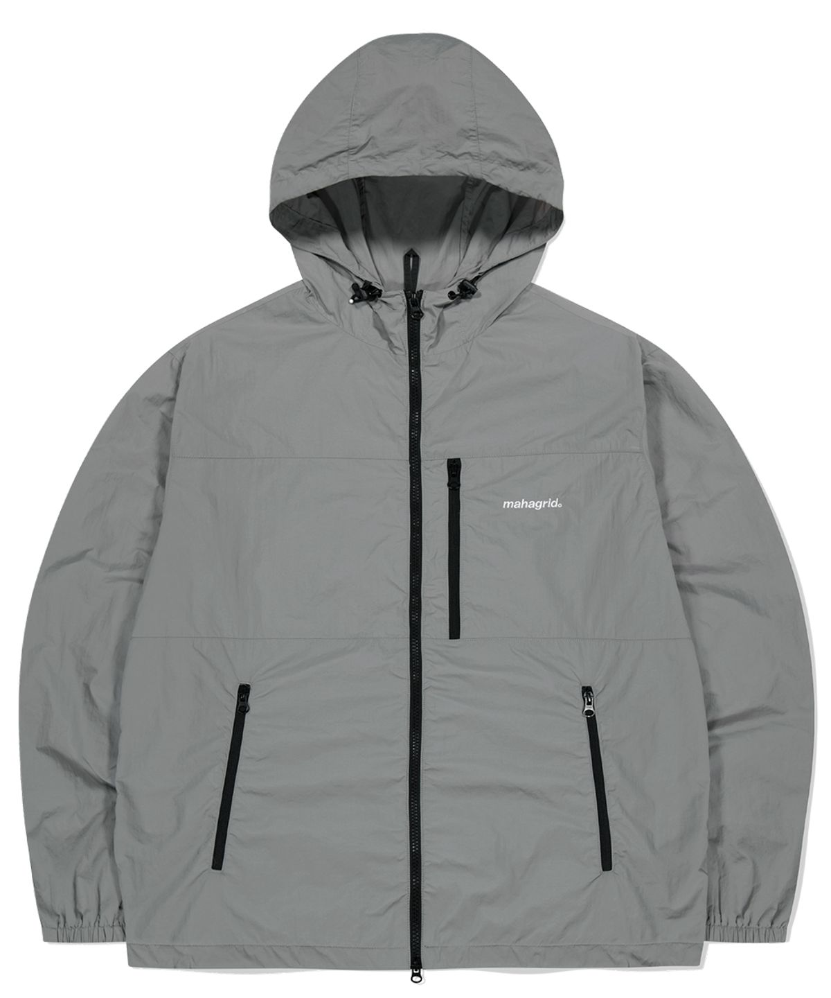 마하그리드(MAHAGRID) BASIC LOGO NYLON WINDBREAKER GREY(MG2EFMSC00A)