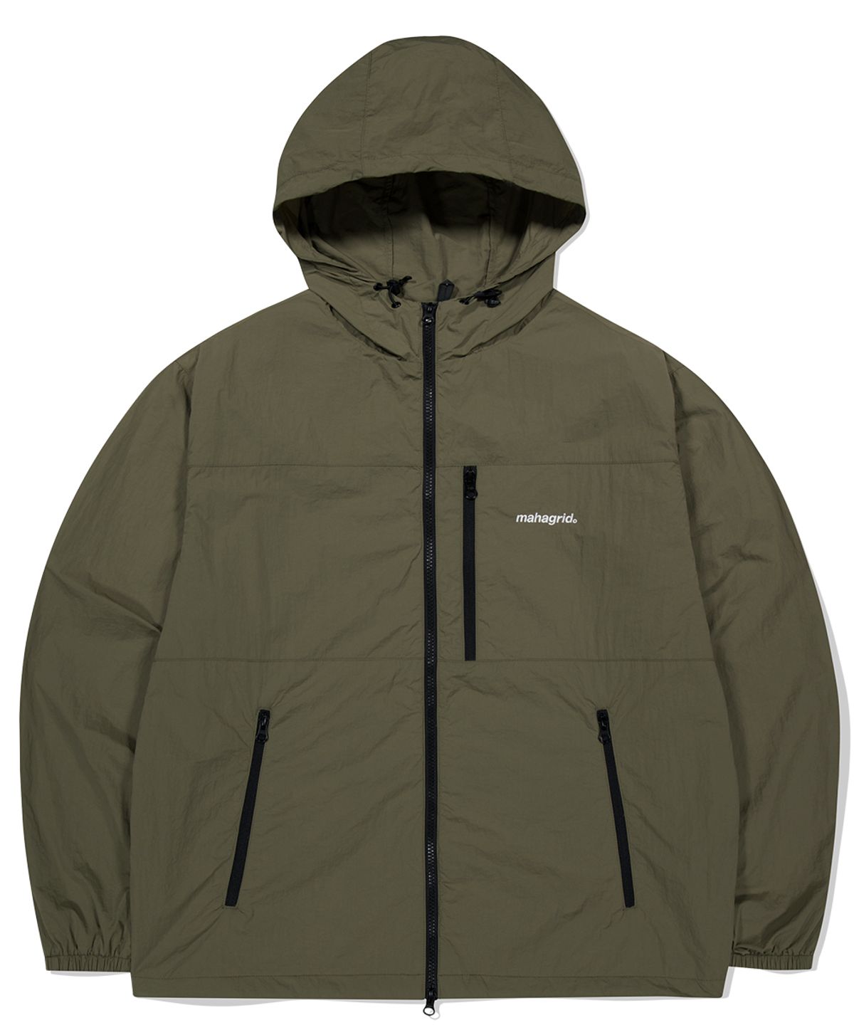 마하그리드(MAHAGRID) BASIC LOGO NYLON WINDBREAKER KHAKI(MG2EFMSC00A)