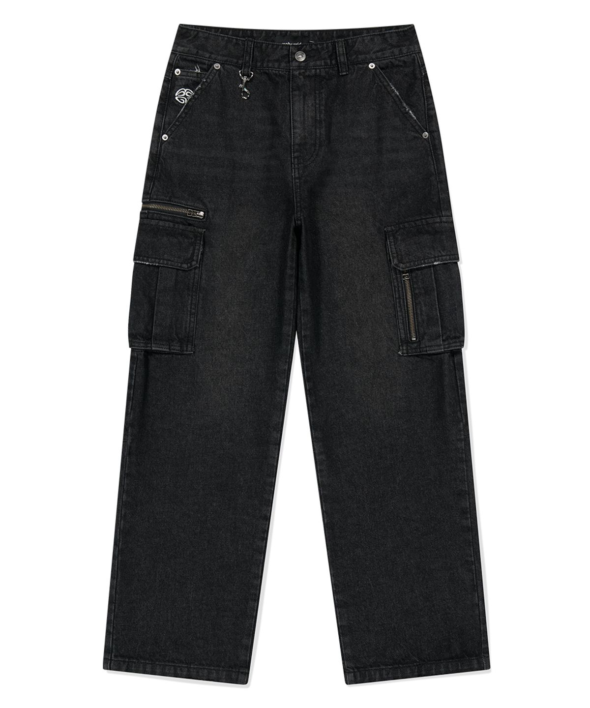 마하그리드(MAHAGRID) WASHED ZIP CARGO DENIM PANT BLACK(MG2EFMD110A)