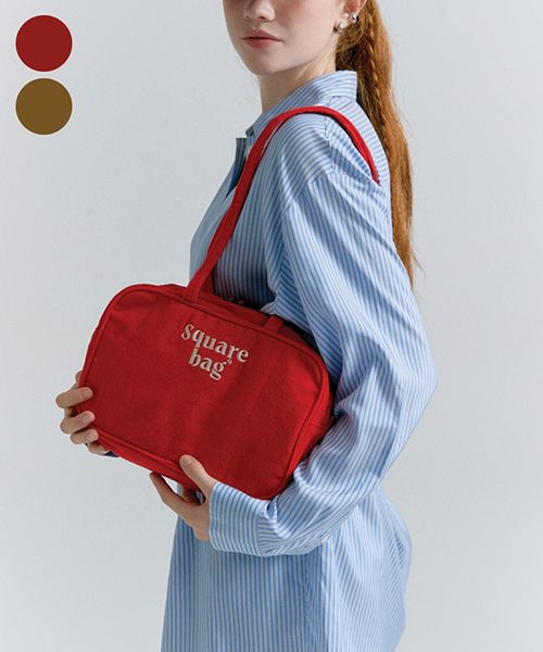 MUSINSA | CATEGORY9 CORDUROY SQUARE SHOULDER BAG_2color
