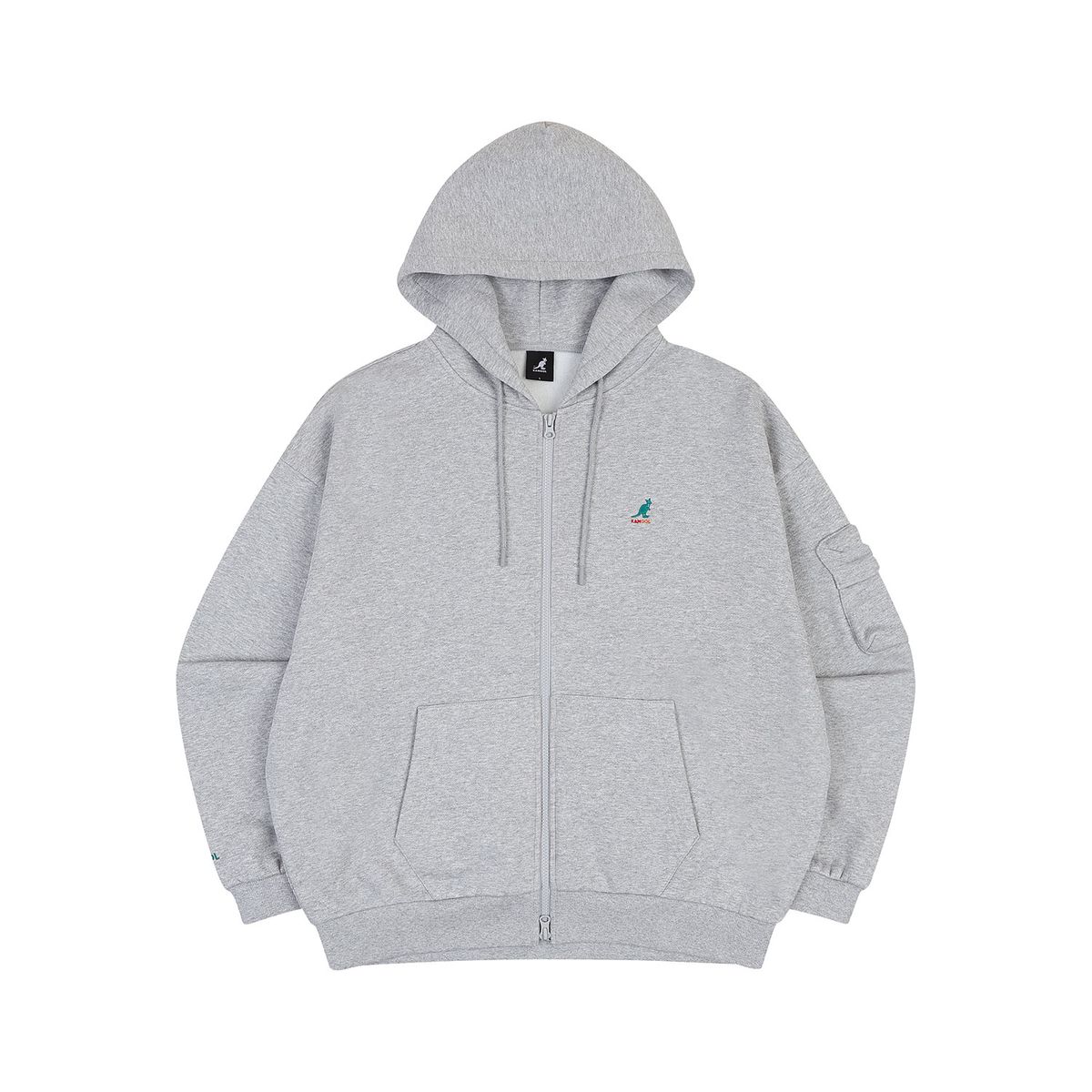 캉골(KANGOL) KNGL 포켓 집업 5131 멜란지 그레이