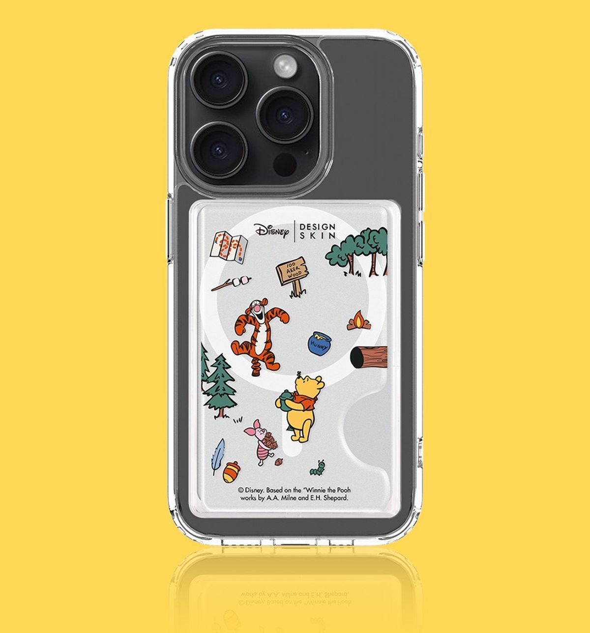 디자인스킨(DESIGNSKIN) 디즈니 맥세이프 카드 포켓 - 곰돌이 푸 프렌즈 인 네이처