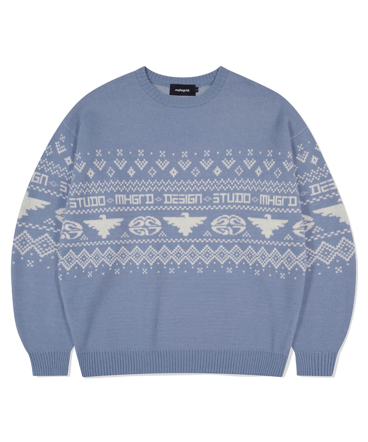 마하그리드(MAHAGRID) EAGLE ECLIPSE KNIT SWEATER BLUE(MG2EFMK602A)
