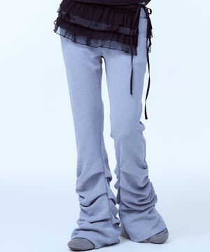 PA FRILL WARP SKIRT(BLACK)