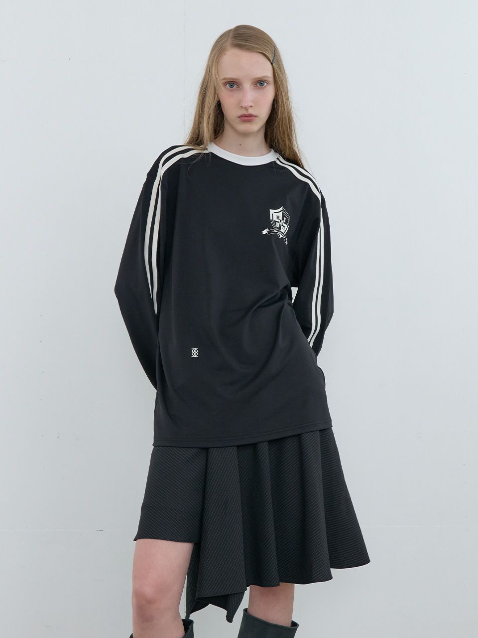 MUSINSA | KIJUN Football Long Sleeve T-Shirt UNISEX Black