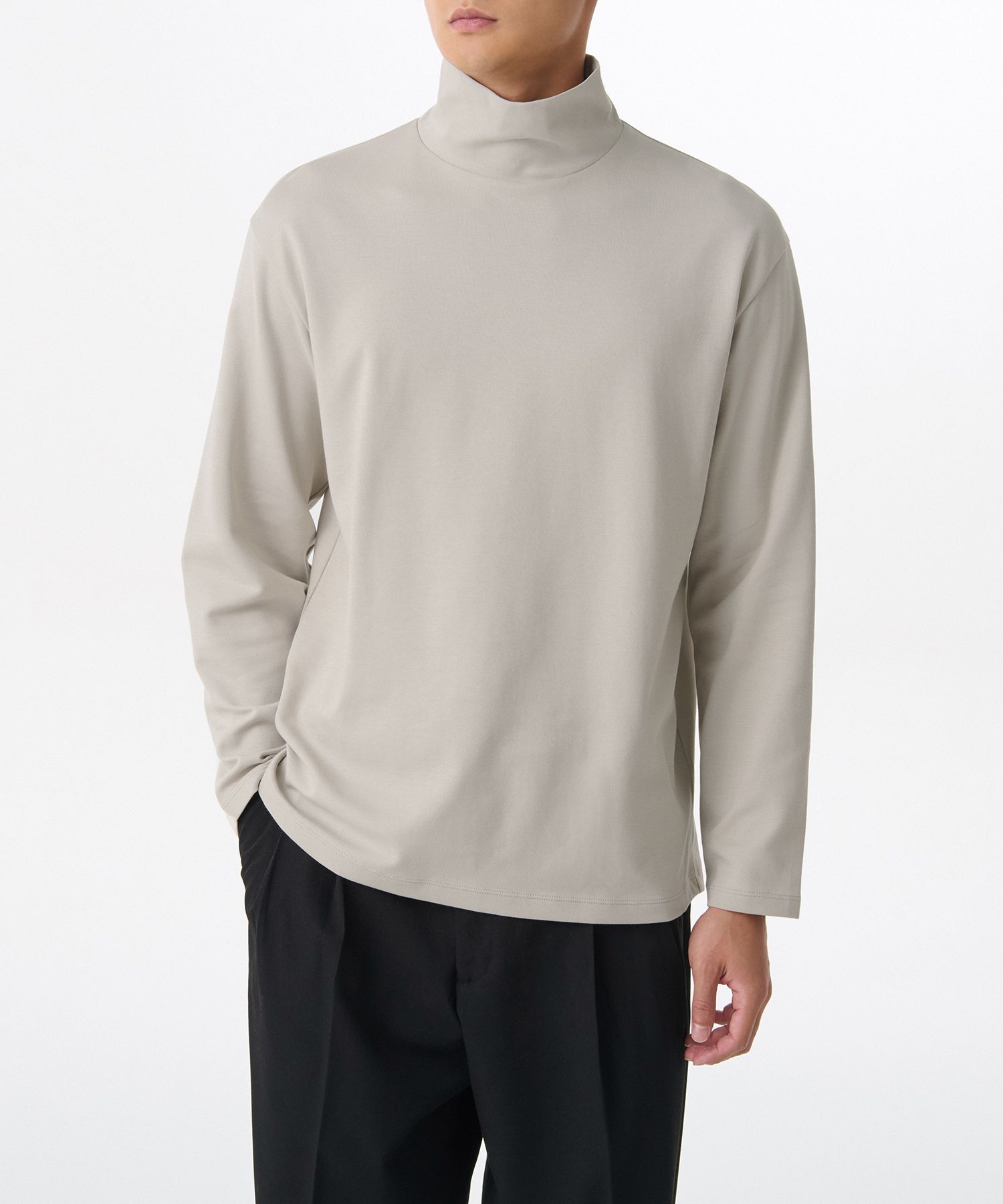 Tシャツ・カットソー *MUSINSA STANDARD* Ponte Turtle Neck Long Sleeve T-Shirt Cre MUSINSA | MUSINSA STANDARD Ponte Turtleneck Long Sleeve T
