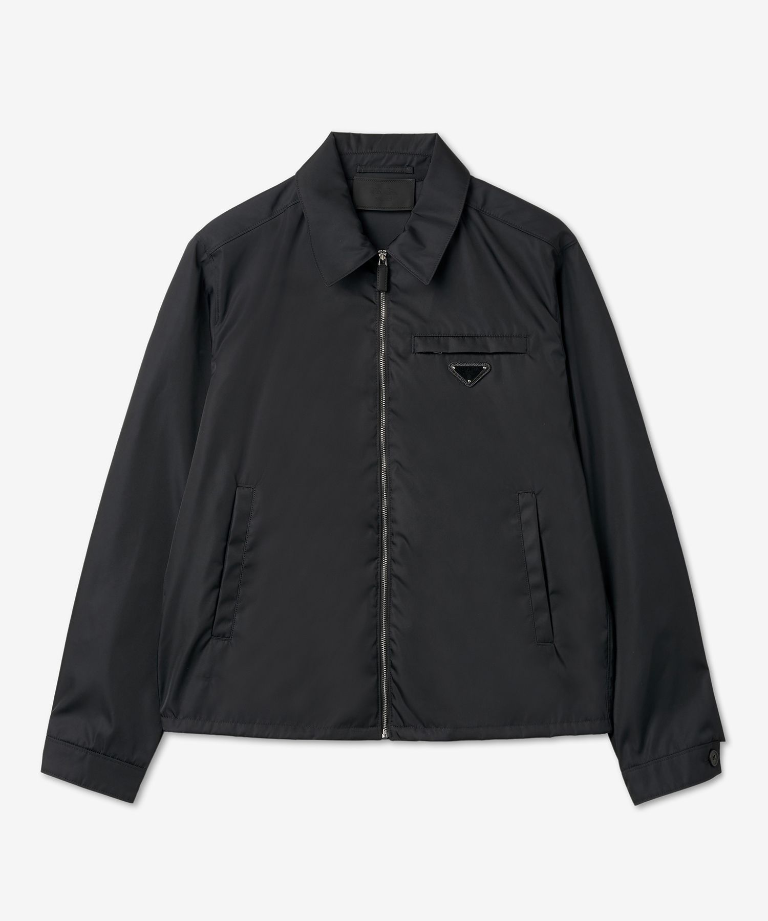 MUSINSA | PRADA Triangle Logo Blue Jean Jacket - Black