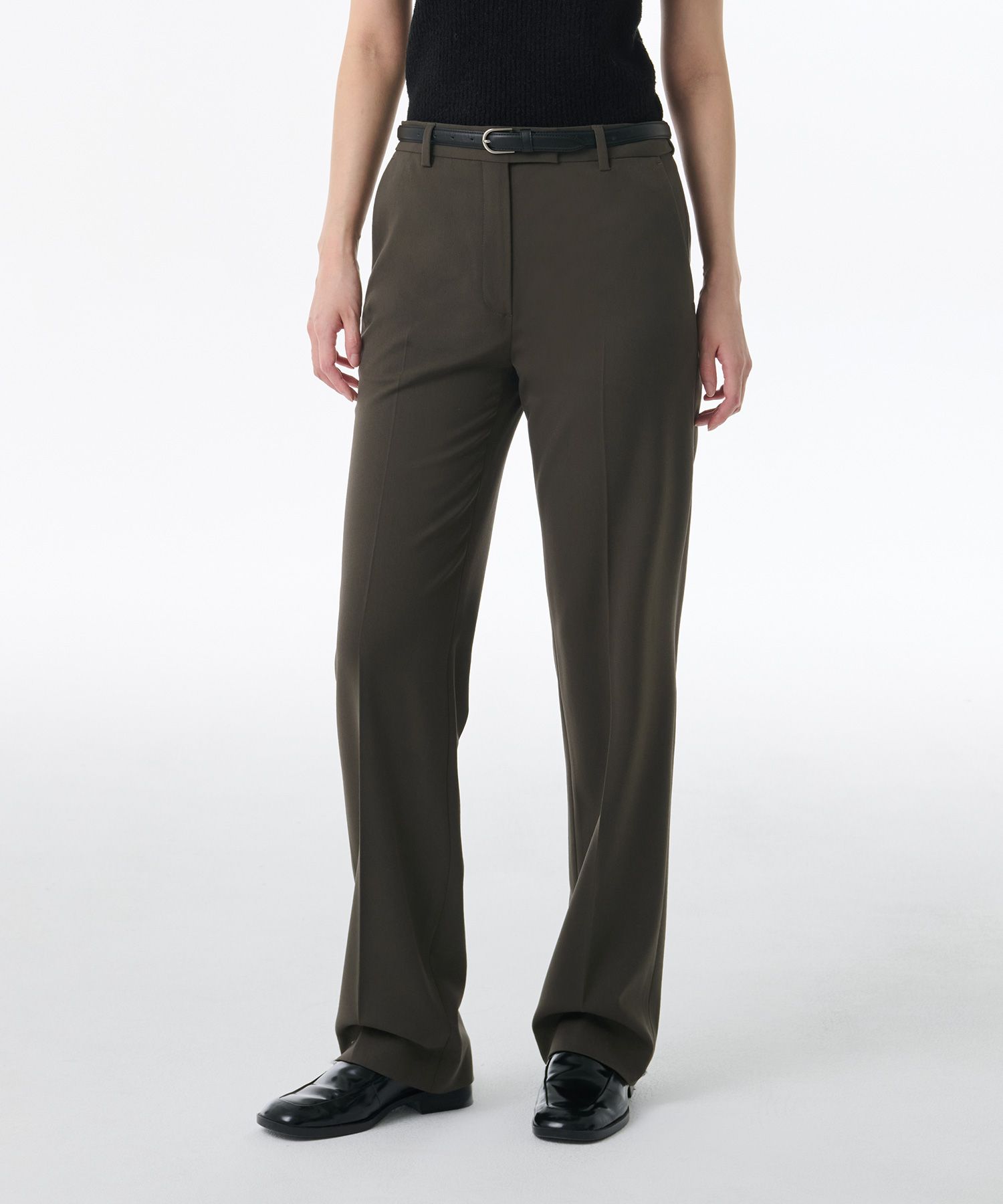 パンツ MUSINSA STANDARD Women's Semi Boot Cut Hidden Banding Slacks MUSINSA | MUSINSA STANDARD WOMAN Women's High-Waist Wide