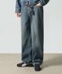 ASI 포시즌 워시드 스트레이트핏 데님 팬츠_인디고그레이