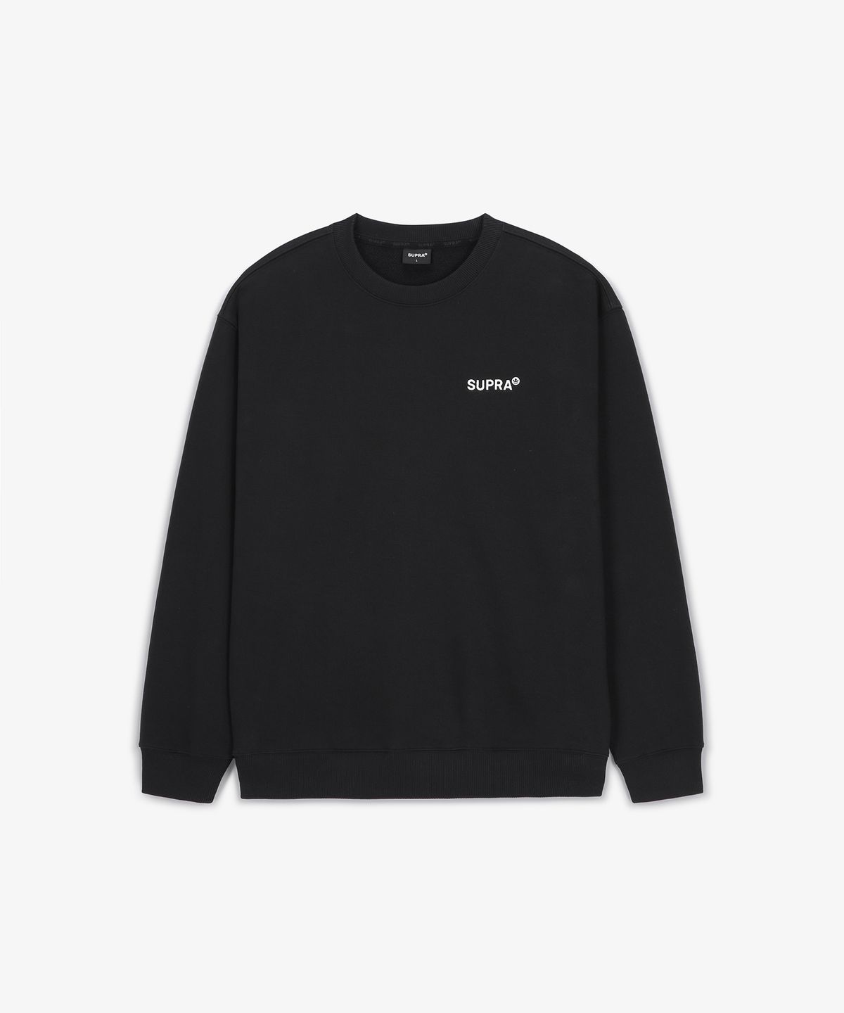 수프라(SUPRA) 백 그래픽 맨투맨(BLACK)