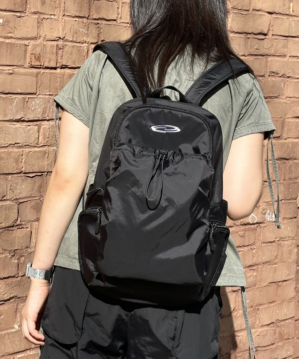 MUSINSA | SSRL dual pocket messenger bag / black