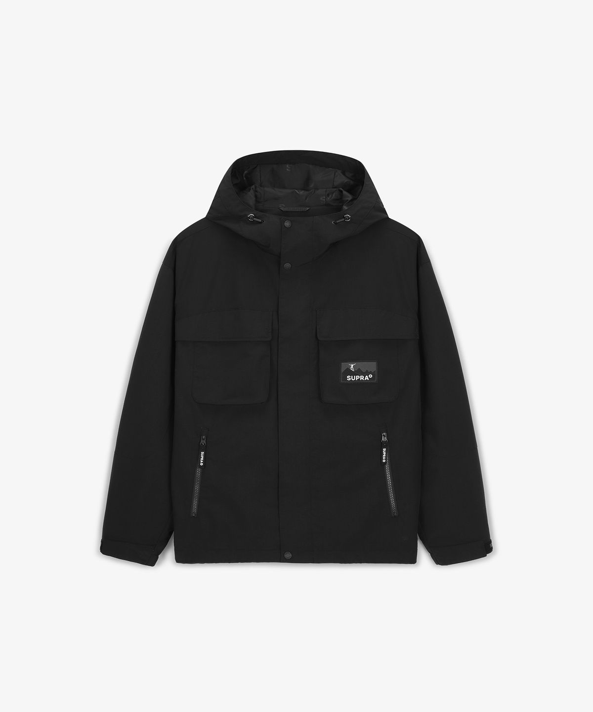 수프라(SUPRA) 투 포켓 배색 바람막이(BLACK)