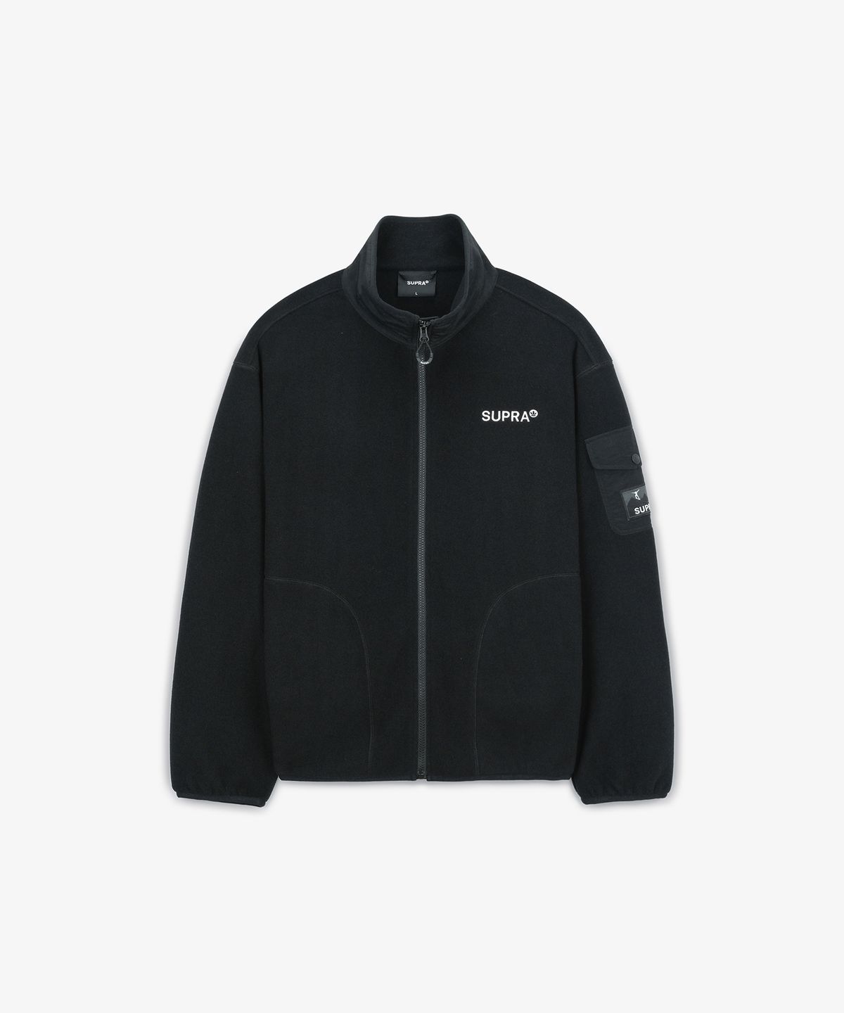 수프라(SUPRA) 우븐 포켓 플리스자켓 셋업(BLACK)