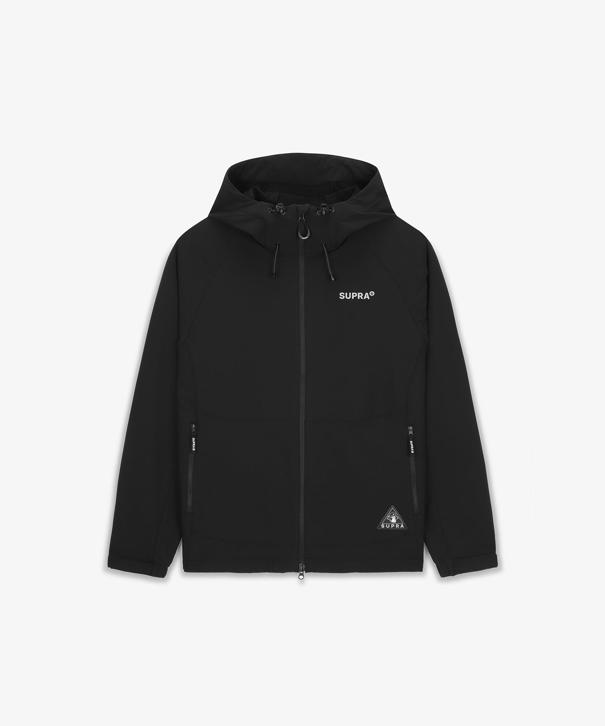 수프라(SUPRA) 삼각 와펜 포인트 소프트쉘 자켓 셋업(BLACK)