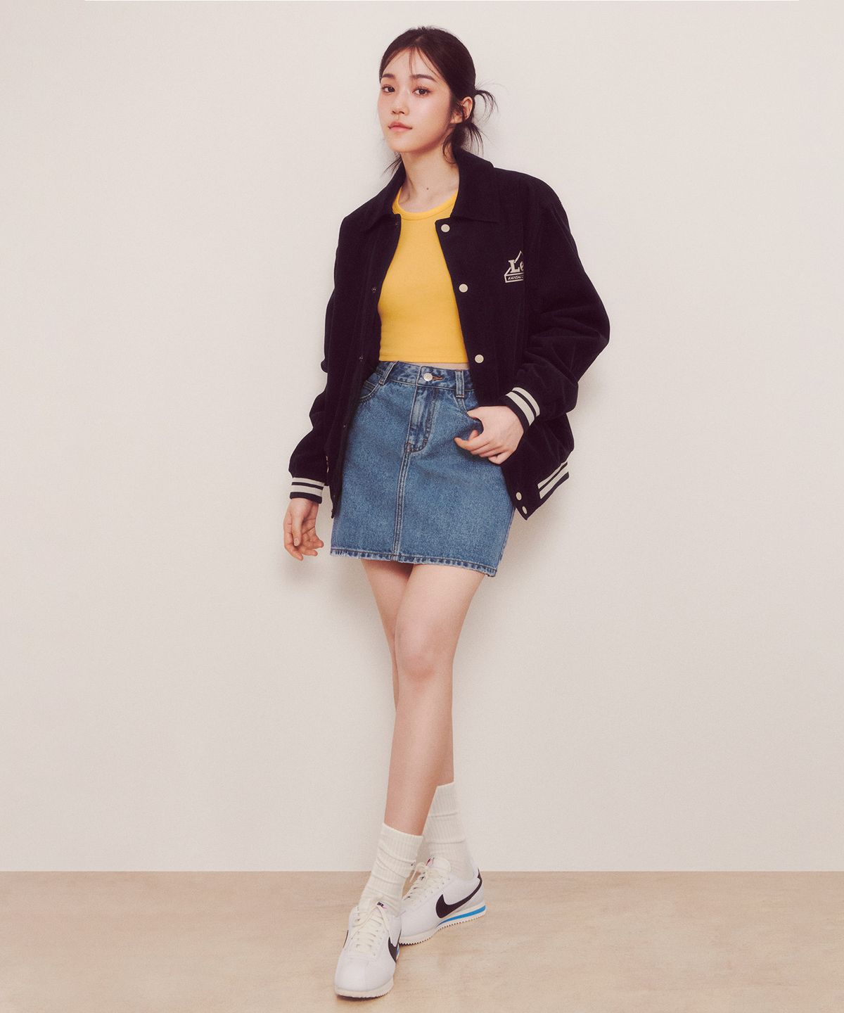 리(LEE) 미니 데님 스커트 인디고 미듐