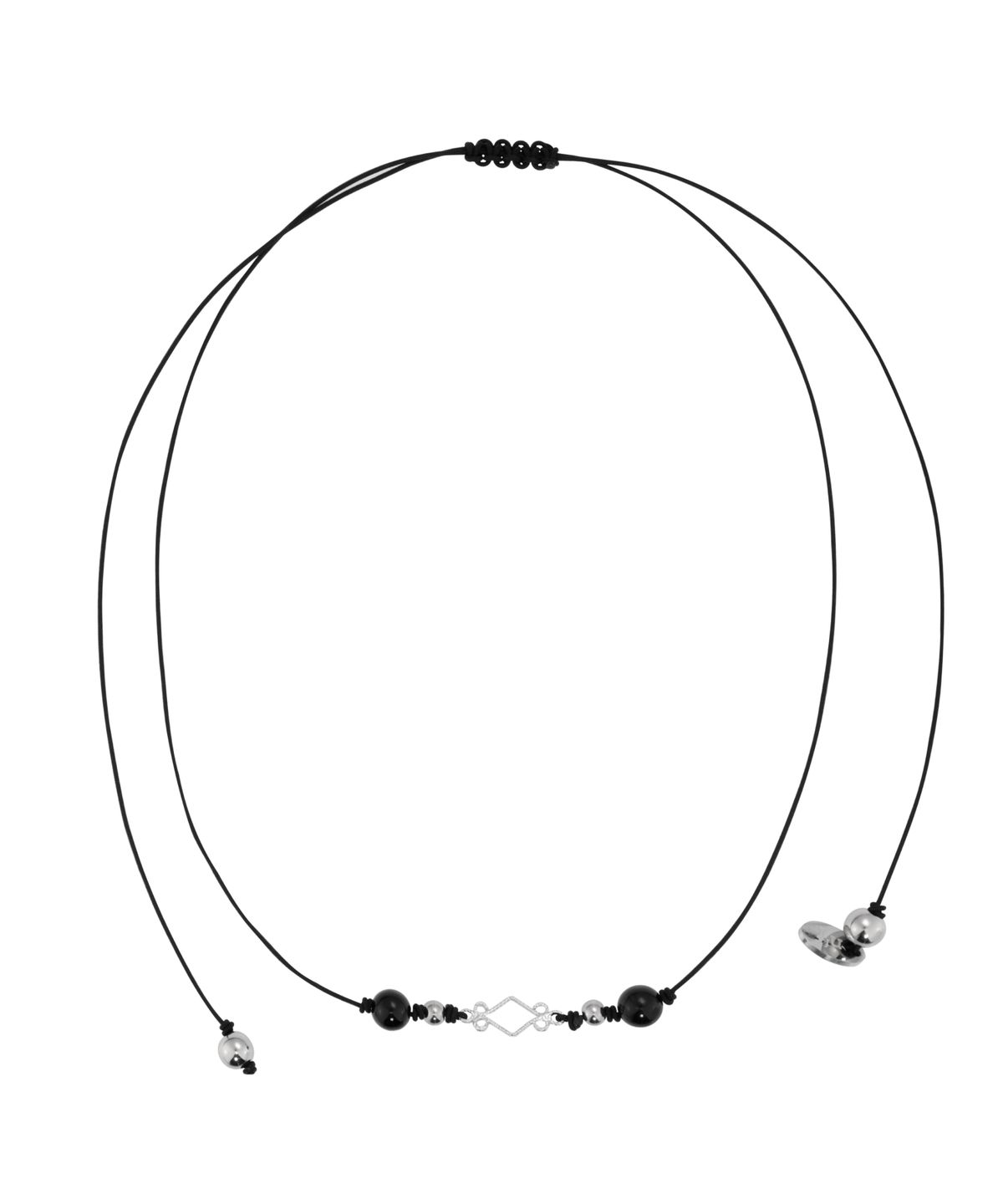 엔프프(NFF) dia strap necklace-black