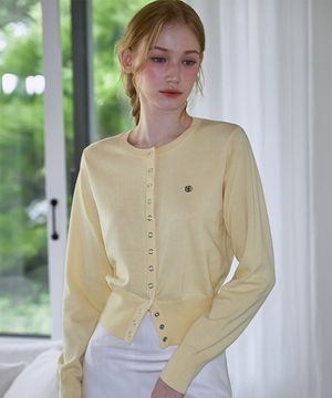 Eyelet Round Cardigan [Butter]