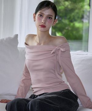 Tiffany Off shoulder Long Sleeve [Pink]
