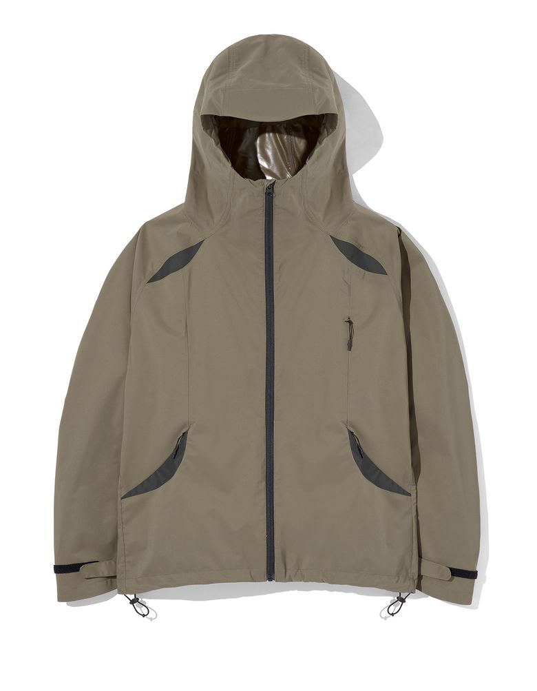 Paneled Hardshell Jacket - Sand