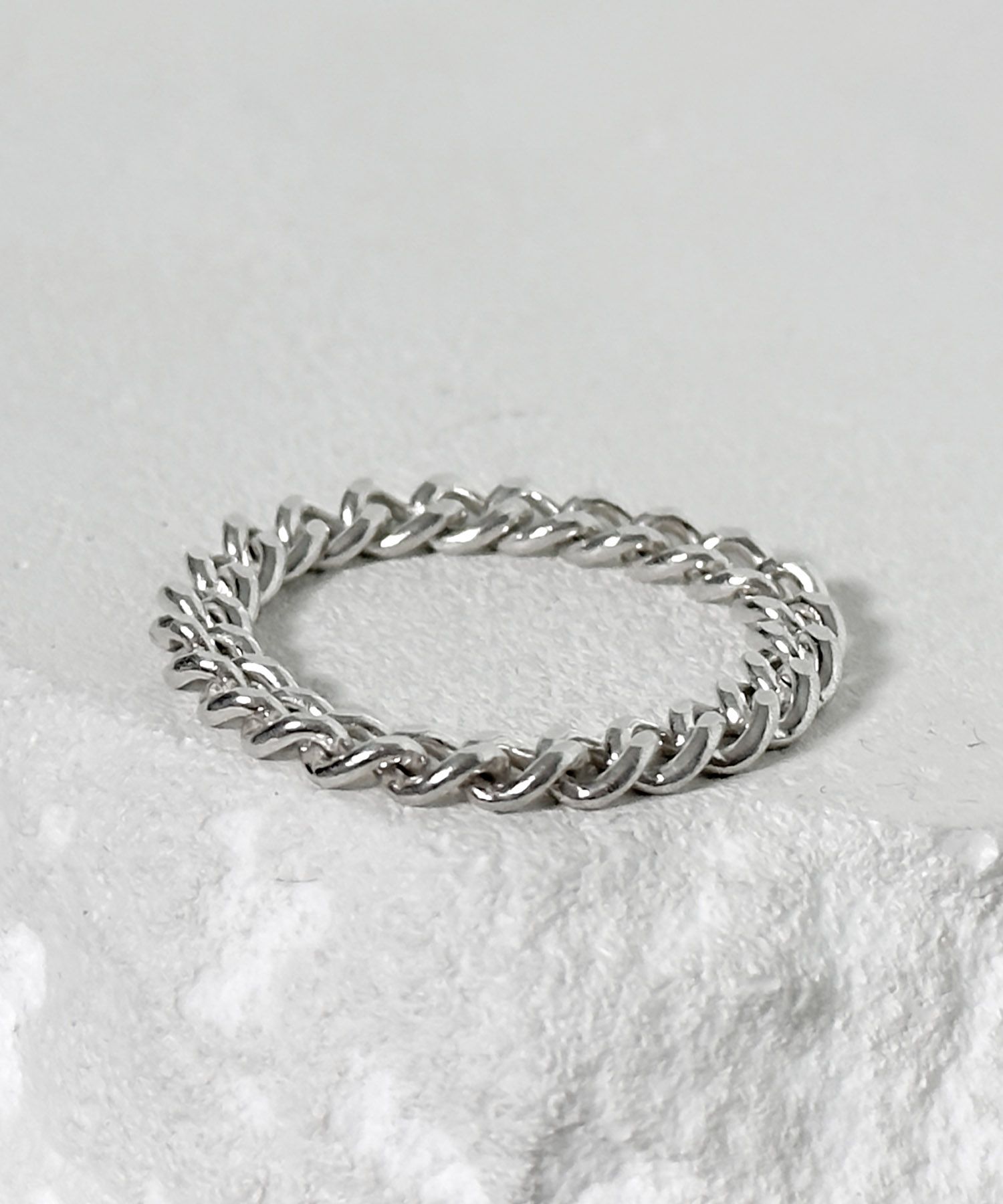 MUSINSA | BLESSED BULLET [SV925] Classic Flat Chain Ring