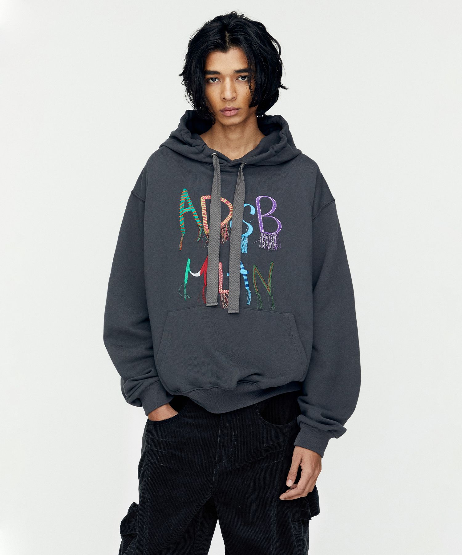 [Andersson Bell]★(Unisex) ADSB Milan Embroidery Hoodie ESSENTIAL) UNISEX ADSB MILAN EMBROIDERY HOODIE atb1148u