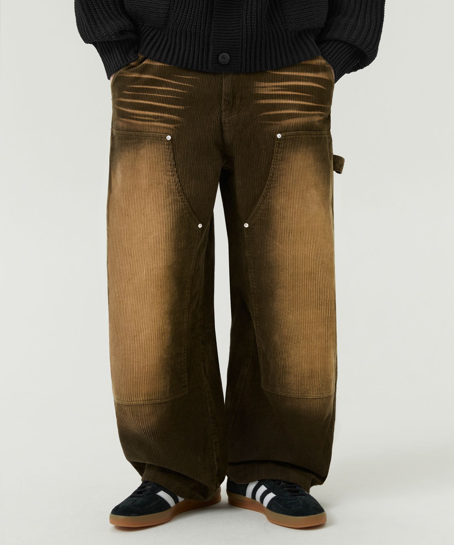 MUSINSA | TRILLION Vintage Washed Carpenter Corduroy Pants