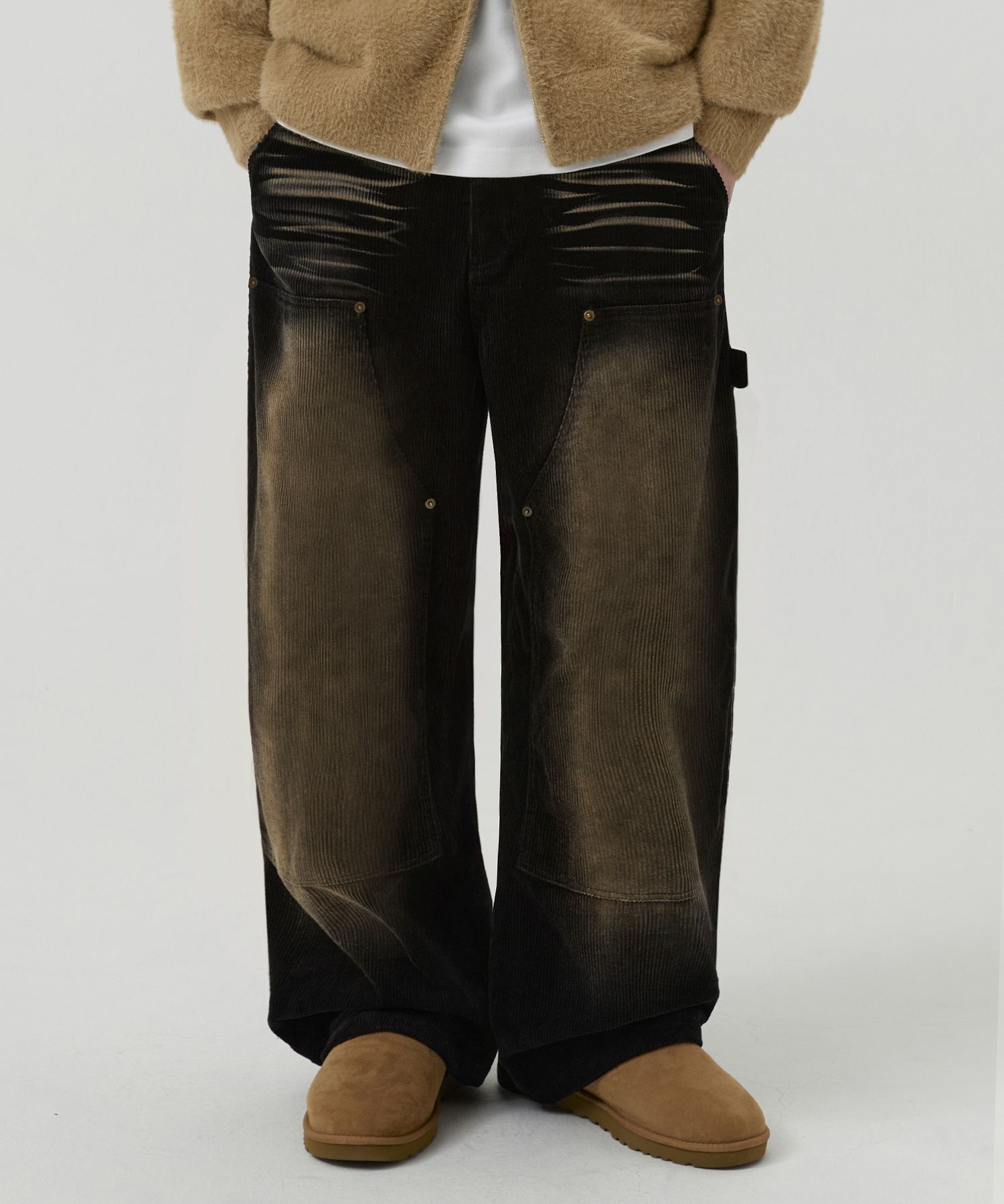 ★TRILLION★ Vintage washed carpenter corduroy pants LIGHT G MUSINSA | TRILLION Vintage Washed Carpenter Corduroy Pants