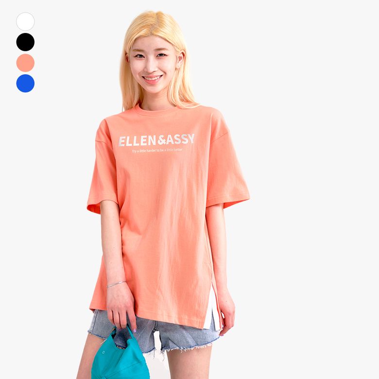 Try 옆트임레이어드 오버핏 반팔 티셔츠