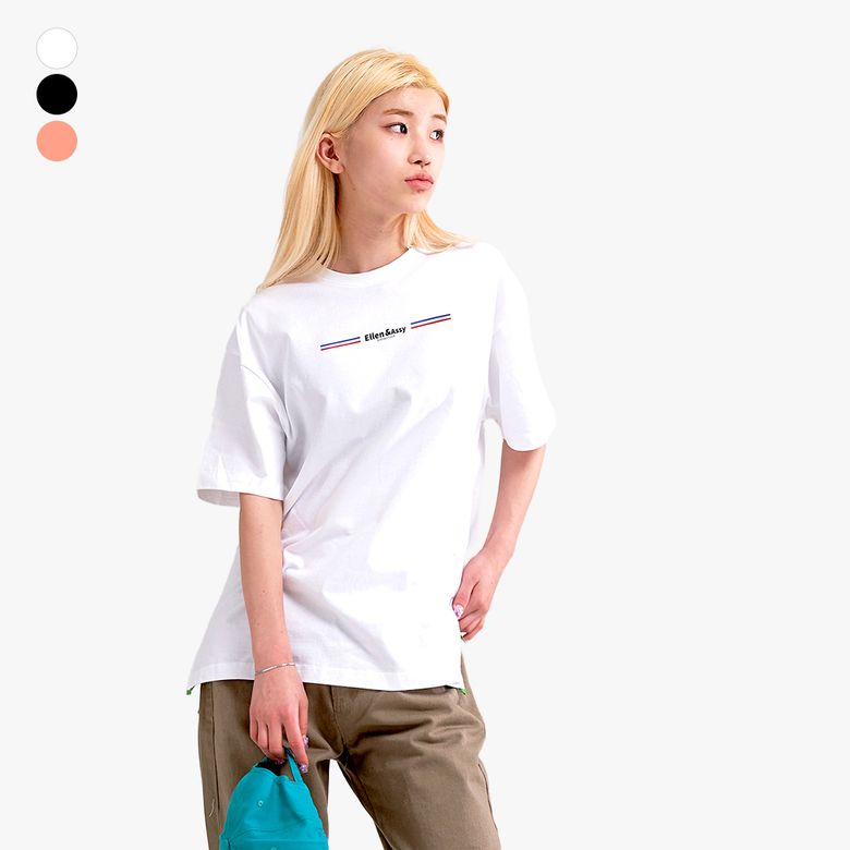컬렉션 옆트임레이어드 오버핏 반팔 티셔츠