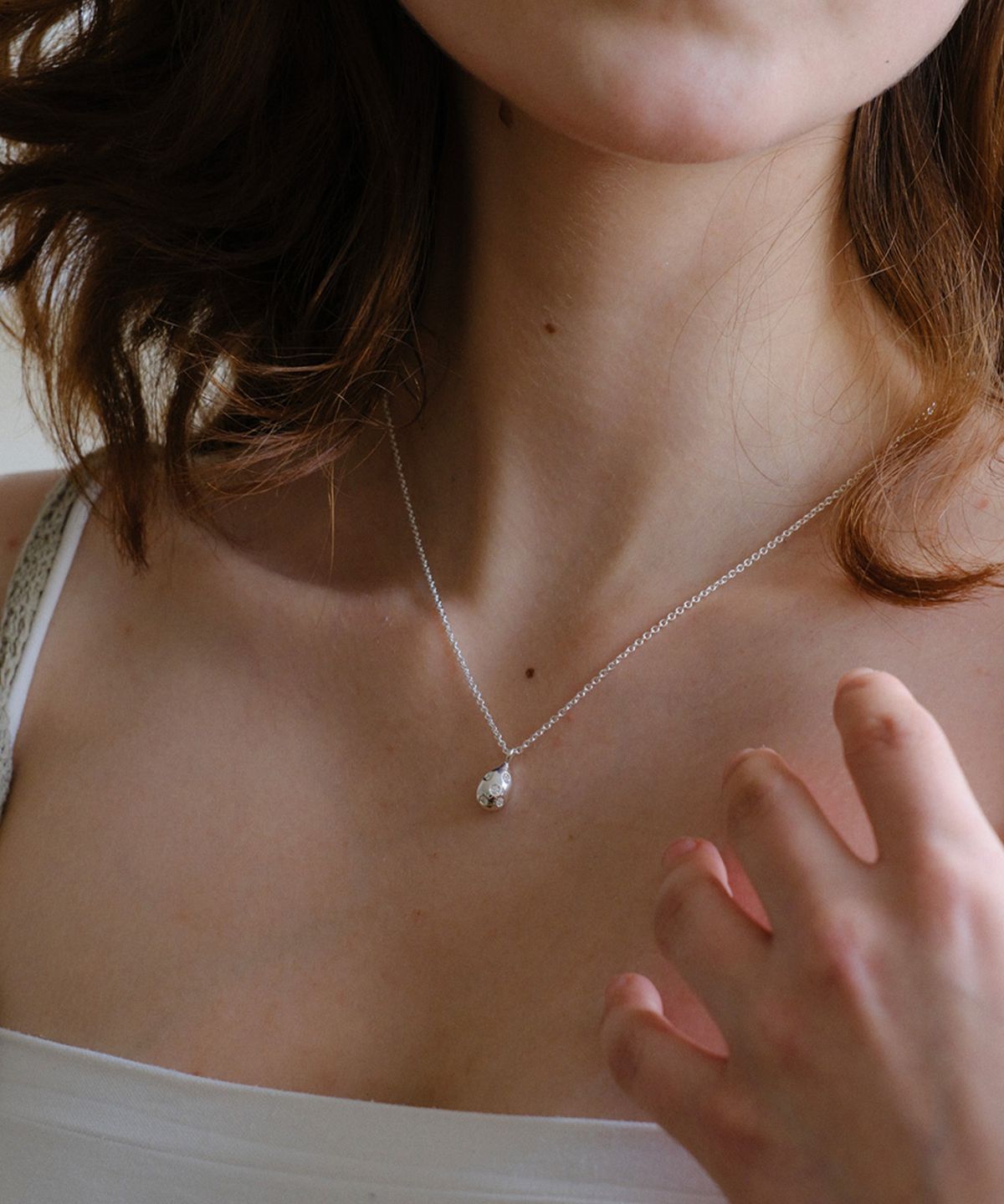 레브(REVE) Piece of luck necklace_유광