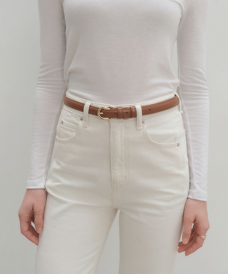 엘르 비건 레더 벨트_카멜 / ELLE VEGAN LEATHER BELT_CAMEL