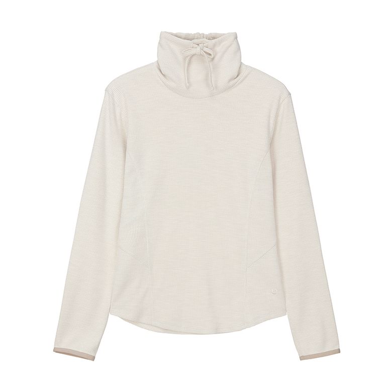 W 샌드 워싱 하이넥 티셔츠 Light Beige