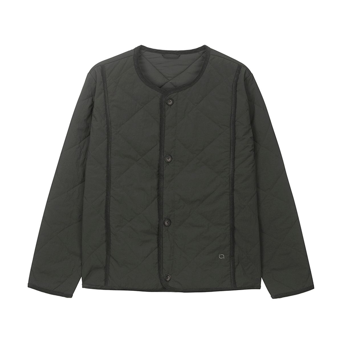 나우(nau) 코지 퀼팅 패딩 가디건 Charcoal Brown